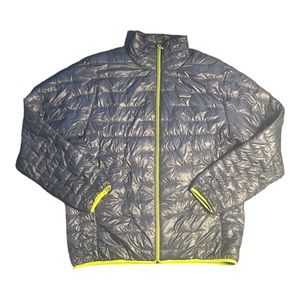 Patagonia Blue Men's Micro Puff Quilted Zip-Up Puffer Jacket Size Large